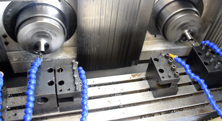 Flange bearing fine machining with HF402 Double spindle CNC lathe machine