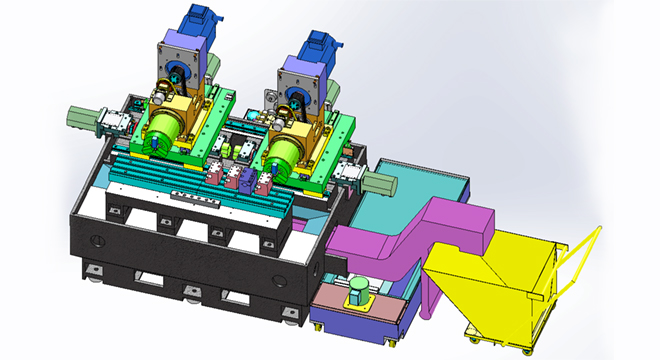Double spindle structure diagram