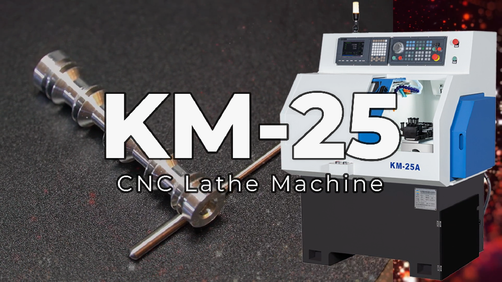 Two-position three-way solenoid valve spool processing by KM-25A CNC Lathe