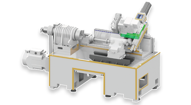 30°high rigidity slant bed, X/Z axis adopt 35mm guideway large span structure design,satisfy high-load work.