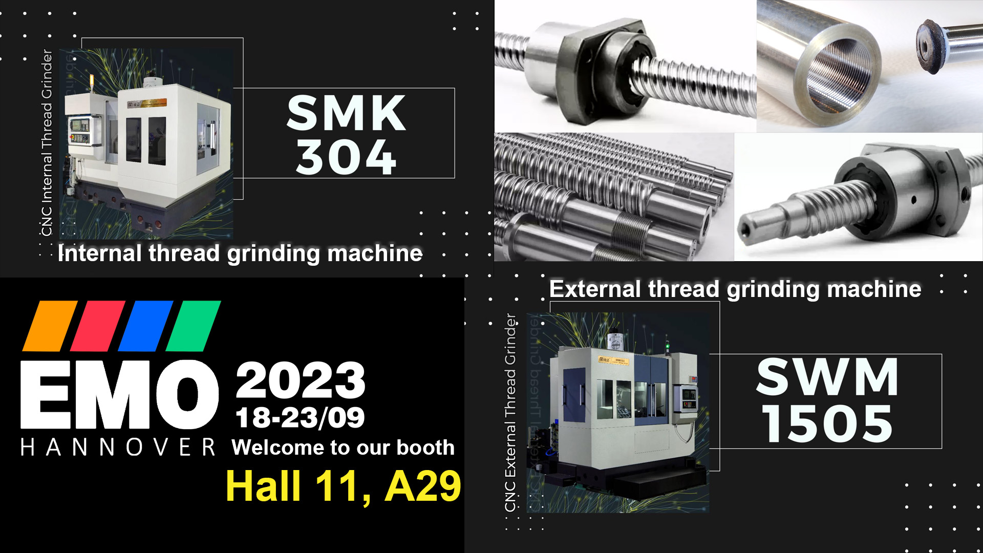 Pressure roller precision grinding, external thread precision grinding, internal thread precision grinding