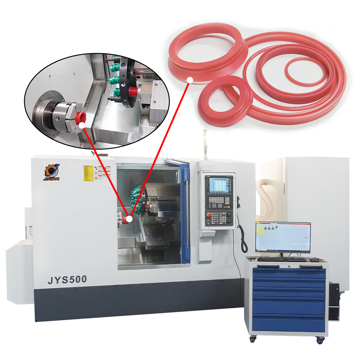 Máquina de torno CNC para juntas