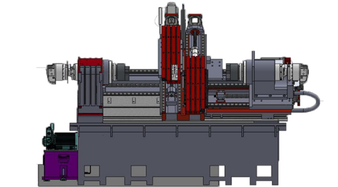 Dual spindle, each have an independent tool carrier