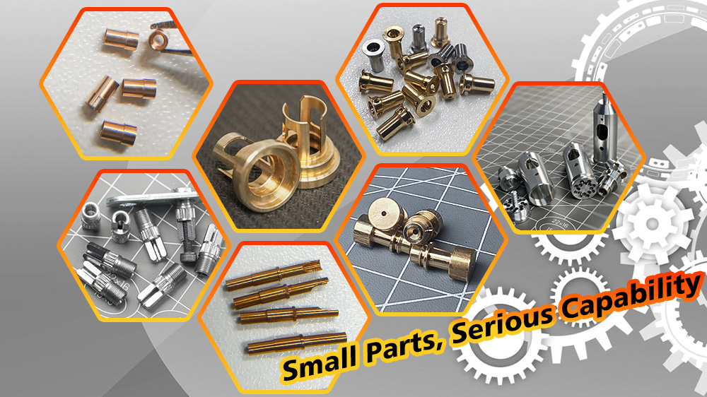 Swiss-type CNC machined small precision parts including terminals and pins
