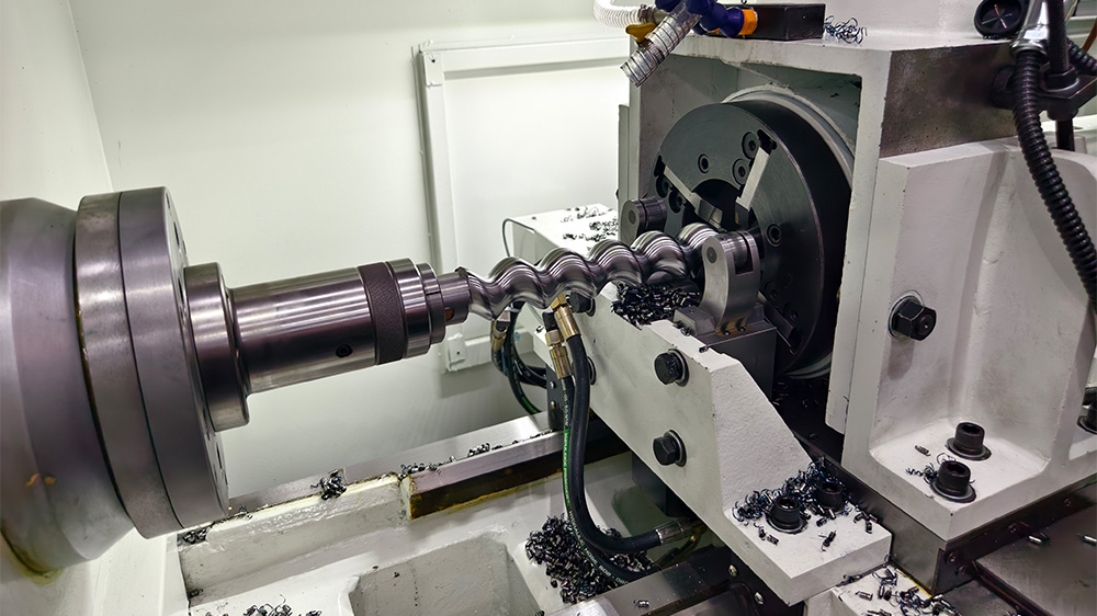 1769134138150284.jpg Finished workpiece displayed on the CNC whirling milling machine after machining