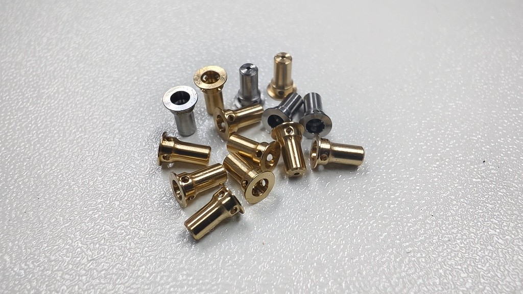 Precision brass turned and cross drilled sleeve components