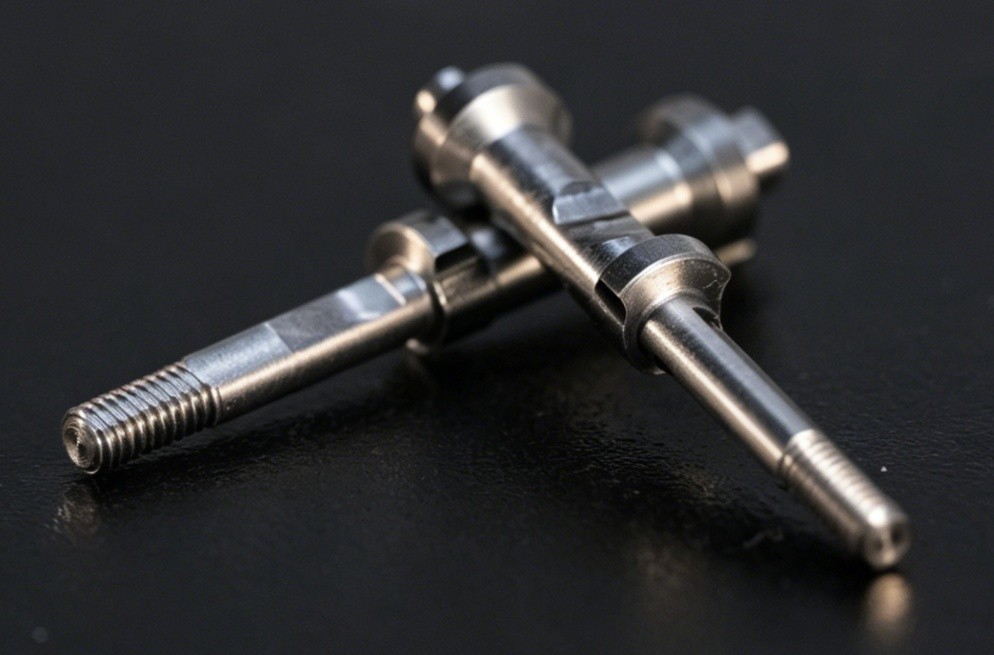 Precision stepped threaded shafts manufactured on CNC precision lathe